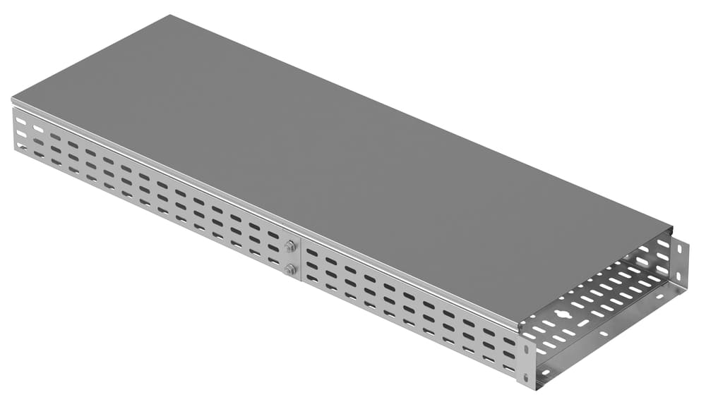 Перфорированный кабельный лоток с интегрированным соединением H:100 W:600 Т:1,2 / L:3000 — PG,  FPK 160 10 PG